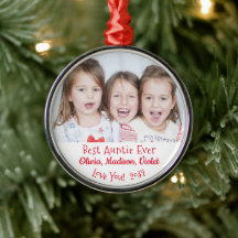Melhor Tia Nunca Personalizada Foto Natal