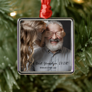 Ornamento De Metal Melhor Vovô De Sempre, Foto De Natal 1