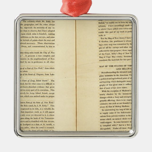 Ornamento De Metal Memória geográfica 2 (Frente)