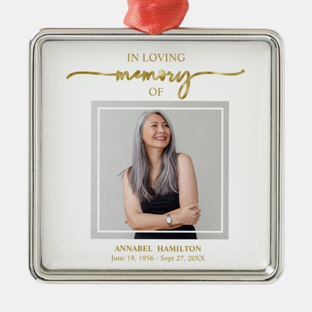 Ornamento De Metal Memorial Fotográfico de Calliografia (Frente)