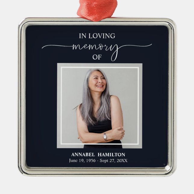 Ornamento De Metal Memorial Fotográfico de Calliografia (Frente)