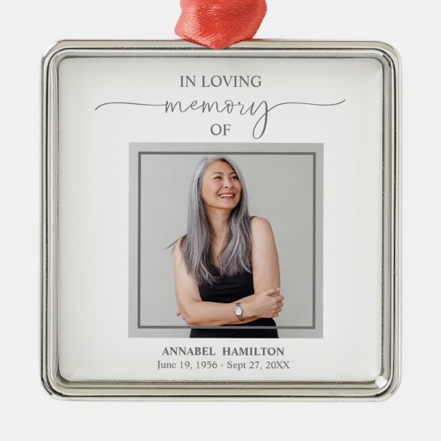 Ornamento De Metal Memorial Fotográfico de Calliografia (Frente)
