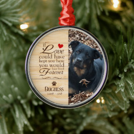 Ornamento De Metal Memorial Personalizado para Cachorro