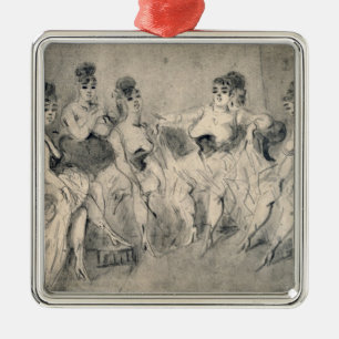 Ornamento De Metal Meninas em um burdel