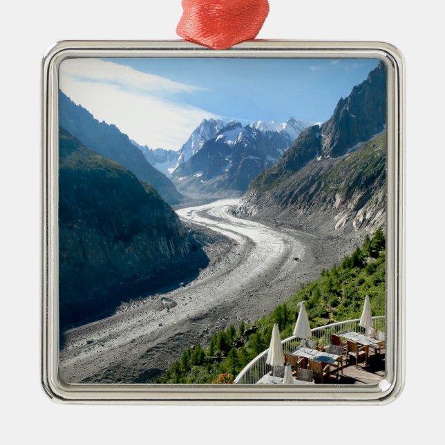 Ornamento De Metal Mer de Glace - Chamonix França (Frente)