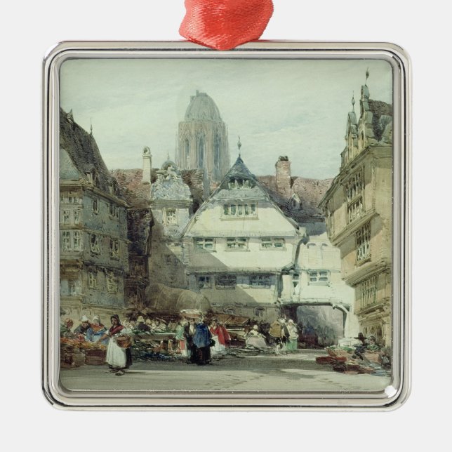 Ornamento De Metal Mercado, Francoforte (Frente)