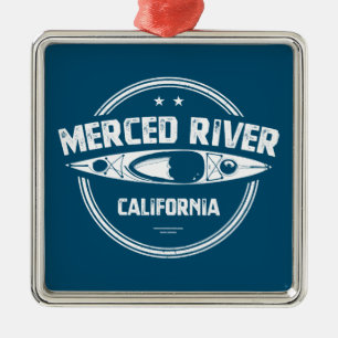 Ornamento De Metal Merced River California Kayaking