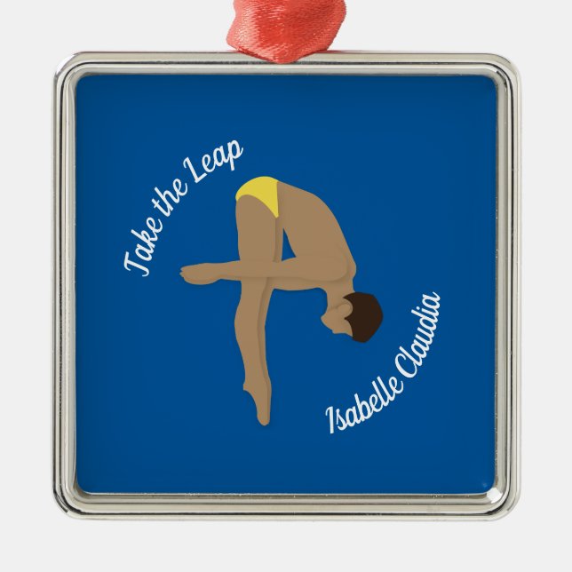 Ornamento De Metal Mergulho (Frente)