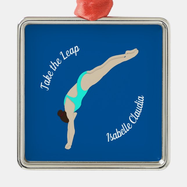 Ornamento De Metal Mergulho (Frente)