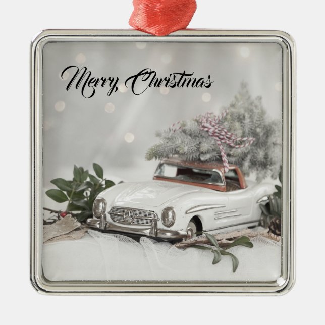Ornamento De Metal Merry Christmas Mercedes Benz Ornament (Frente)