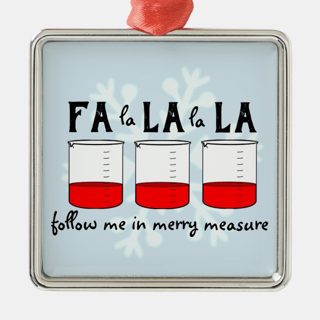 Ornamento De Metal Merry Measure Beaker Ornament (Frente)