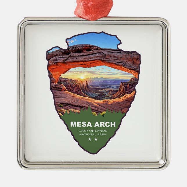 Ornamento De Metal Mesa Arch Canyonlands National Park Arrowhead (Frente)