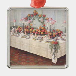 Ornamento De Metal Mesa de Banquete de Casamento Vintage