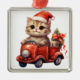 ORNAMENTO DE METAL MESA DE LARANJA CORTADA, CONDUZINDO UM CARRO