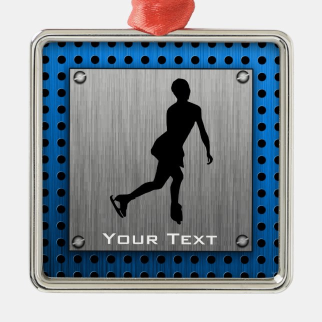 Ornamento De Metal Metal escovado falso; Patinagem artística (Frente)