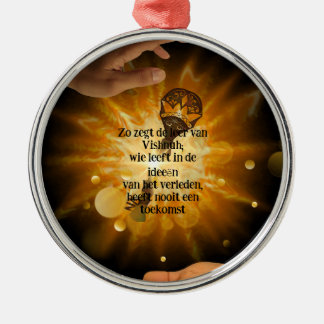 Ornamento De Metal Metalen ornament met de leer van Vishnuh 