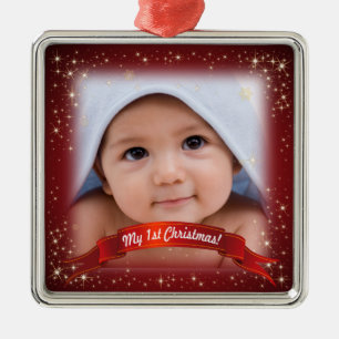 Ornamento De Metal Meu ø Natal! - Adicione sua foto!