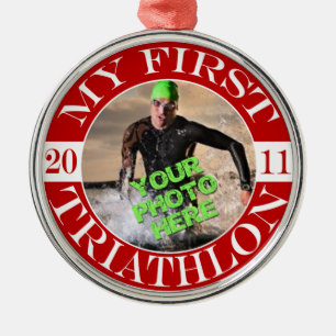 Ornamento De Metal Meu primeiro Triathlon - 2011