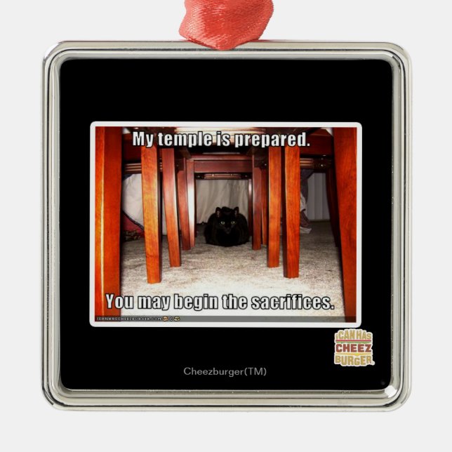 Ornamento De Metal Meu templo é preparado (Frente)