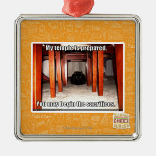 Ornamento De Metal Meu templo é preparado