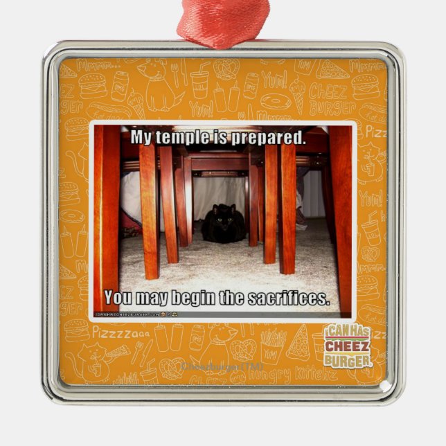 Ornamento De Metal Meu templo é preparado (Frente)