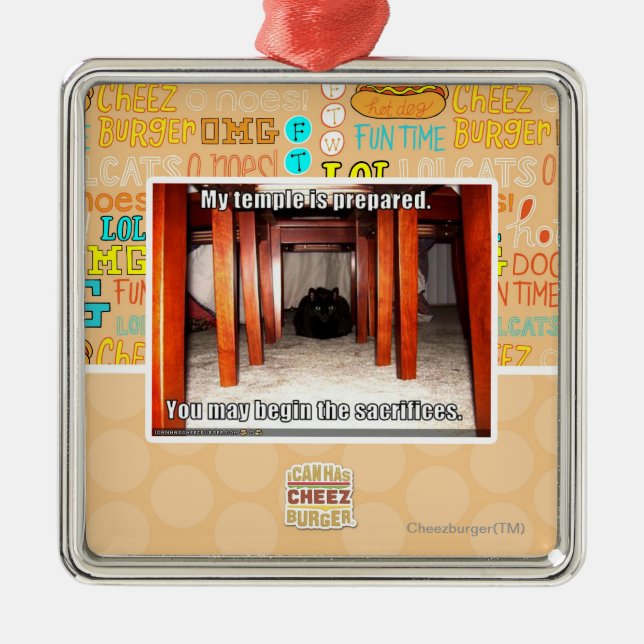 Ornamento De Metal Meu templo é preparado (Frente)