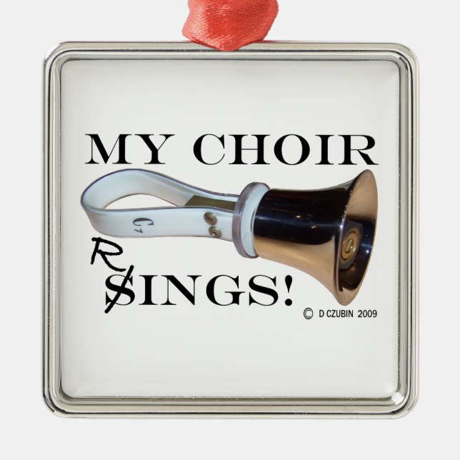 Ornamento De Metal Meus Anéis do Coro (Frente)