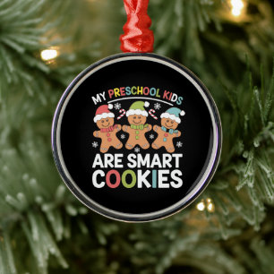 Ornamento De Metal Meus filhos da pré-escola são biscoitos inteligent