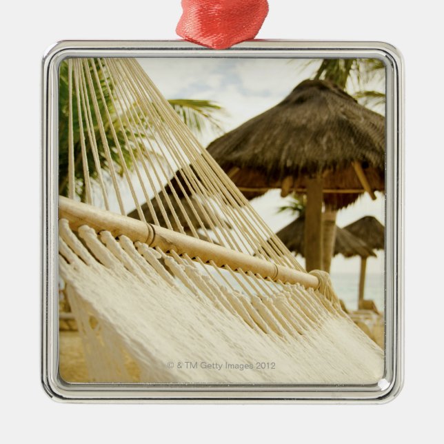 Ornamento De Metal México, Playa del Carmen, hammock na praia (Frente)