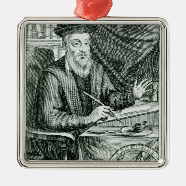 Ornamento De Metal Michel de Nostredame (Frente)