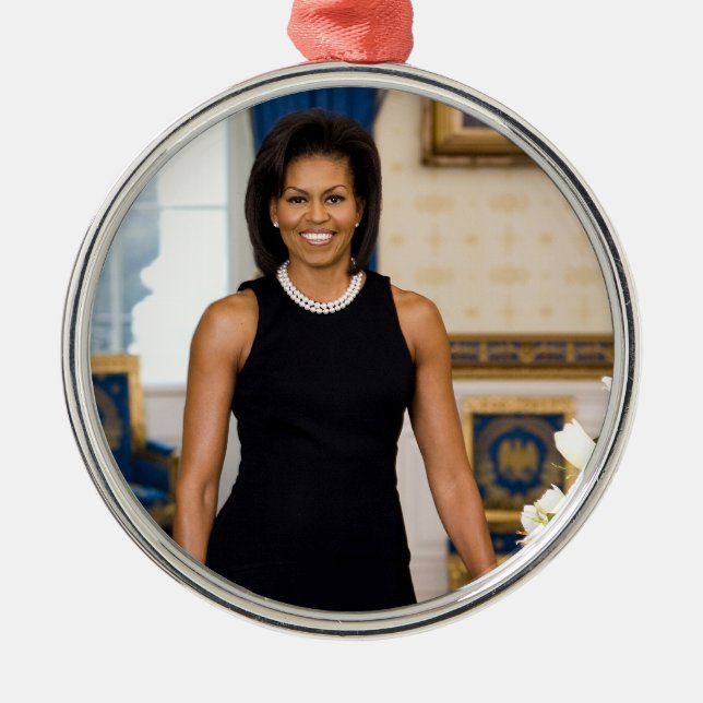 Ornamento De Metal Michelle Obama Ornament (Frente)