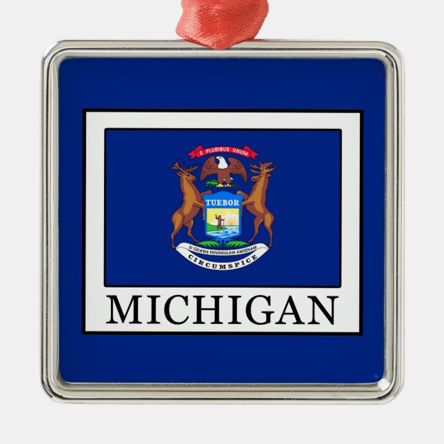 Ornamento De Metal Michigan (Frente)