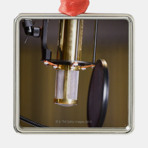 Ornamento De Metal Microfone no estúdio