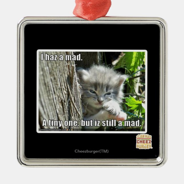 Ornamento De Metal Mim haz um louco (Frente)