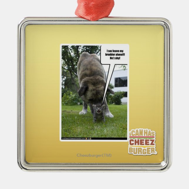 Ornamento De Metal Mim licença do sez meu brudder apenas (Frente)