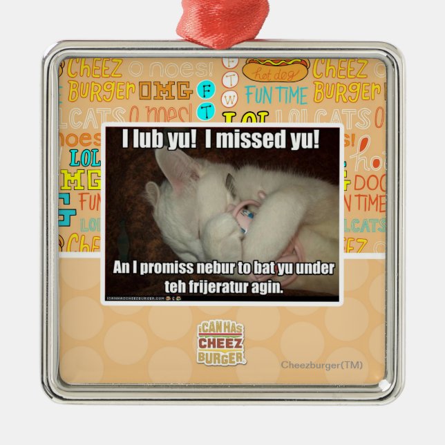 Ornamento De Metal Mim lub Yu! Eu faltei yu! (Frente)