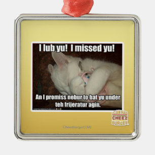 Ornamento De Metal Mim lub Yu! Eu faltei yu!