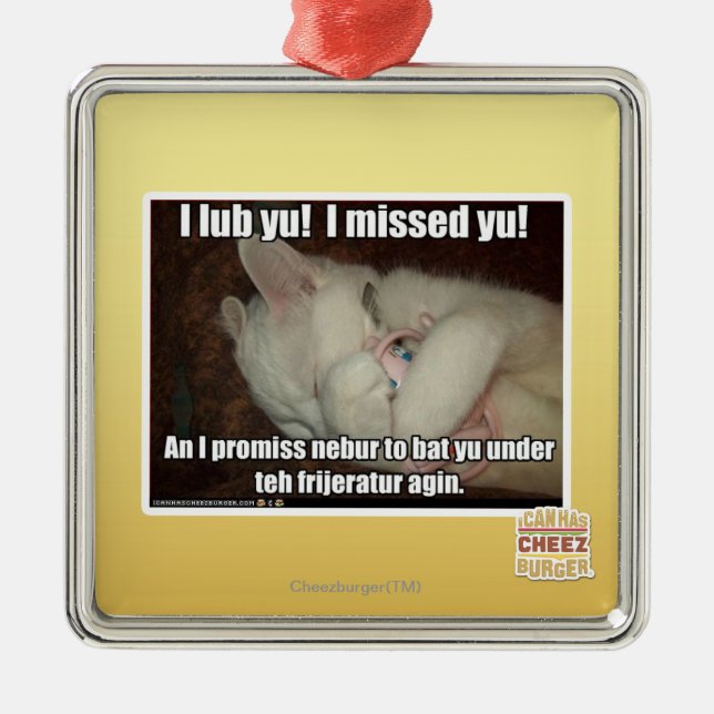 Ornamento De Metal Mim lub Yu! Eu faltei yu! (Frente)