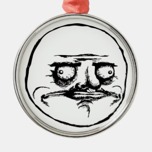 Ornamento De Metal mim rofl do lol do humor do meme da cara da raiva