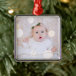 Ornamento De Metal Minha Foto