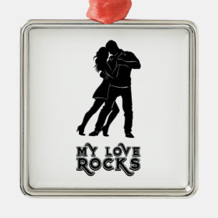 Ornamento De Metal Minhas Rochas de Amor - Casal Dançante
