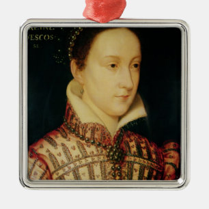 Ornamento De Metal Miniatura da rainha de Mary de escocês, c.1560