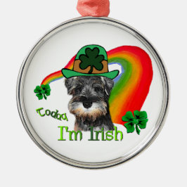 Ornamento De Metal Miniature Schnauzer St Patricks