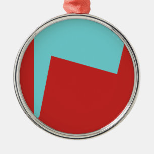 Ornamento De Metal Minimalismo de abstrato Art Azul Branco