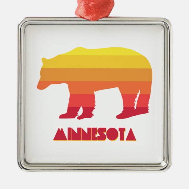 Ornamento De Metal Minnesota Bear (Frente)