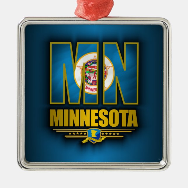 Ornamento De Metal Minnesota (MN) (Frente)
