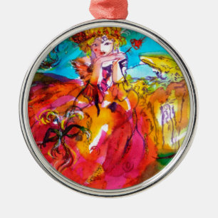 Ornamento De Metal MIRANDOLINA ,Venetian Carnival Mask