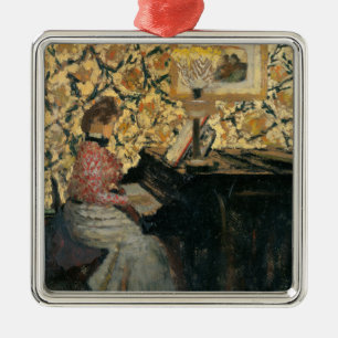 Ornamento De Metal Misia no piano