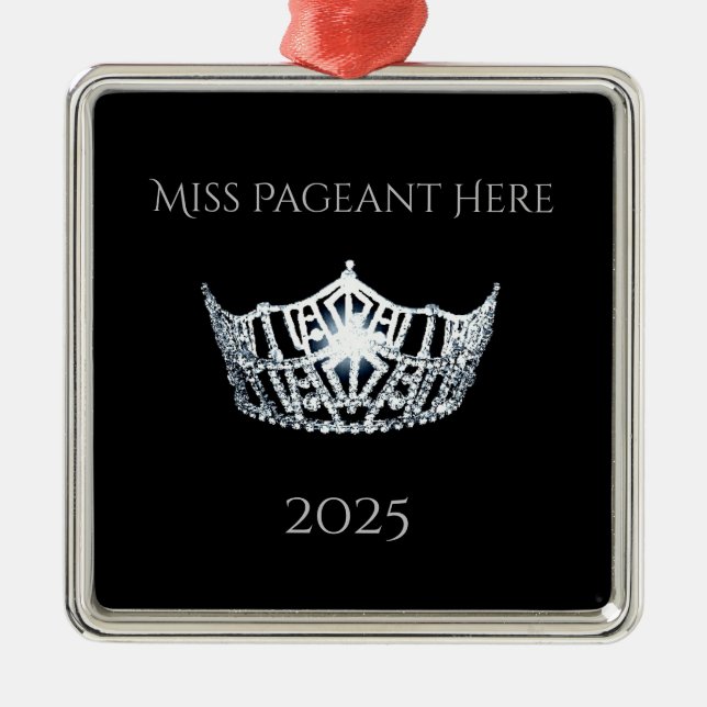 Ornamento De Metal Miss America style Crown Christmas Ornament (Frente)