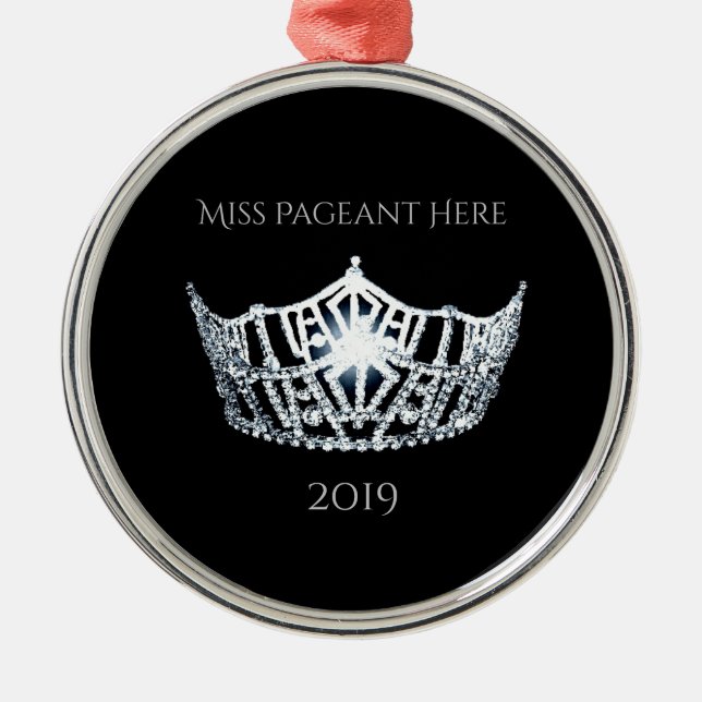 Ornamento De Metal Miss America style Crown Christmas Ornament (Frente)